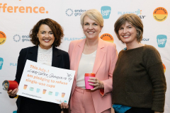 Ms Libby Coker MP, Hon. Tanya Plibersek MP, Minister for the Environment and Water, Abigail Forsyth, KeepCup