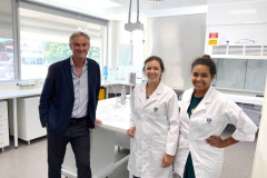 Peter, Sara and Bruna at the Marine Plastics Lab