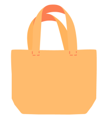 Plastic shopping bag reusable alternative illustration