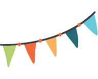 Colourful party bunting