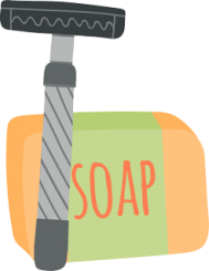 Reusable razor and bar of soap