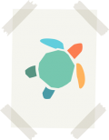 poster with plastic free turtle icon