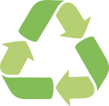 recycling symbol with three arrows forming a triangle