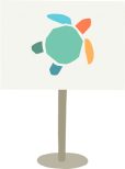 sign with plastic free july turtle icon