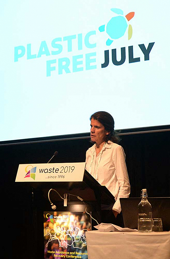 Rebecca Prince-Ruiz speaking at Waste Conference